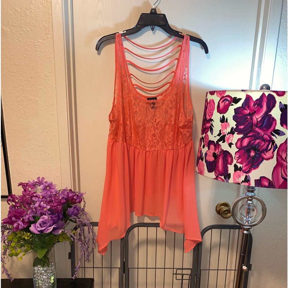 ‼️FINAL MARK DOWN‼️ BNWOT SHEER AND LACE SHARK BITE BABYDOLL TOP